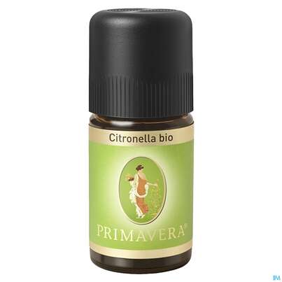 Sie sehen eine Packung Aetherische Oele Primavera Citronella Bio 5ml, Produktbild: 03 Aetherische Oele Primavera Citronella Bio 5ml, A-Nr.: 2305057 - 03