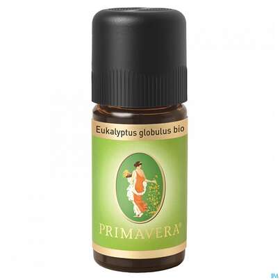 Sie sehen eine Packung Aetherische Oele Primavera Eukalyptus Bio Globulus 10ml, Produktbild: 01 Aetherische Oele Primavera Eukalyptus Bio Globulus 10ml, A-Nr.: 2305100 - 01