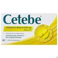 Sie sehen eine Packung CETEBE VIT C RET KPS 500MG, 30 Stück, Produktbild: 01 CETEBE VIT C RET KPS 500MG, 30 Stück, A-Nr.: 1334016 - 01