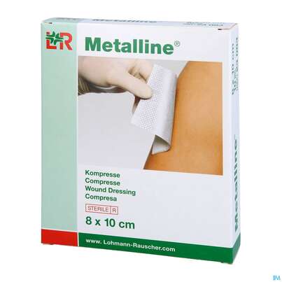 Sie sehen eine Packung METAL.LOH KOMPR E 10X 8CM, 10 Stück, Produktbild: 04 METAL.LOH KOMPR E 10X 8CM, 10 Stück, A-Nr.: 0191193 - 04
