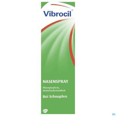 Sie sehen eine Packung Vibrocil Nasenspray, 20 Milliliter, Produktbild: 01 Vibrocil Nasenspray, 20 Milliliter, A-Nr.: 1251129 - 01