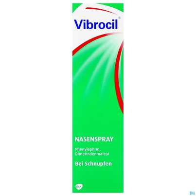 Sie sehen eine Packung Vibrocil Nasenspray, 20 Milliliter, Produktbild: 02 Vibrocil Nasenspray, 20 Milliliter, A-Nr.: 1251129 - 02