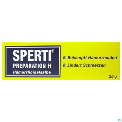 Sie sehen eine Packung Sperti Preparation H Salbe, 25 Gramm, Produktbild: 01 Sperti Preparation H Salbe, 25 Gramm, A-Nr.: 1351084 - 01