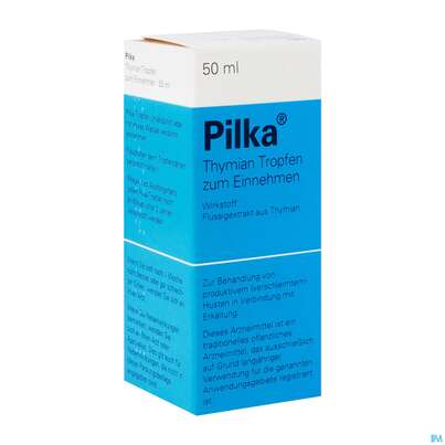 Sie sehen eine Packung Pilka Thymian Tropfen zum Einnehmen, 50 Milliliter, Produktbild: 02 Pilka Thymian Tropfen zum Einnehmen, 50 Milliliter, A-Nr.: 3767050 - 02