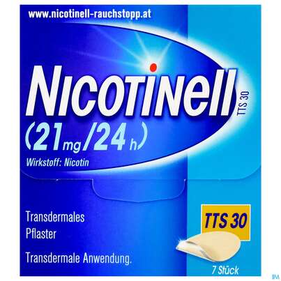 Nicotinell TTS 30 transdermales Pflaster 7 Stück, 7 Stück, A-Nr.: 1254553 - 01