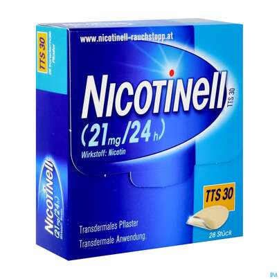 Nicotinell TTS 30 transdermales Pflaster 28 Stück, 28 Stück, A-Nr.: 1254582 - 02