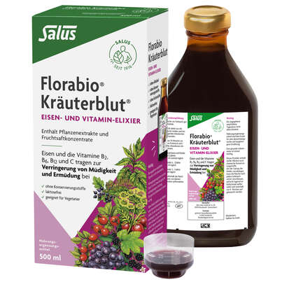 Sie sehen eine Packung Florabio® Kräuterblut®-Saft, 500 Milliliter, Produktbild: 02 Florabio® Kräuterblut®-Saft, 500 Milliliter, A-Nr.: 1133157 - 02