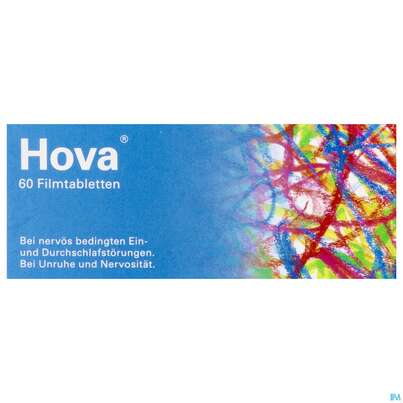 Sie sehen eine Packung Hova® Filmtabletten 60 Stück, 60 Stück, Produktbild: 01 Hova® Filmtabletten 60 Stück, 60 Stück, A-Nr.: 3904630 - 01
