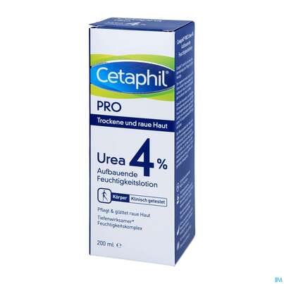 Sie sehen eine Packung Cetaphil PRO Urea 4% aufbauende Feuchtigkeitslotion, 200 Milliliter, Produktbild: 02 Cetaphil PRO Urea 4% aufbauende Feuchtigkeitslotion, 200 Milliliter, A-Nr.: 5346163 - 02