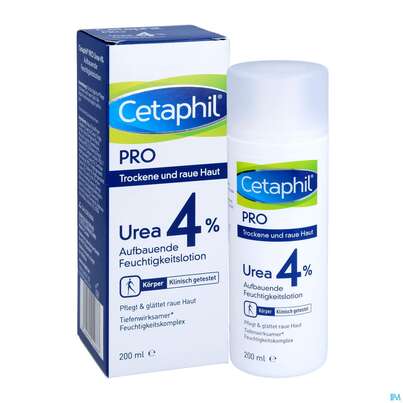 Sie sehen eine Packung Cetaphil PRO Urea 4% aufbauende Feuchtigkeitslotion, 200 Milliliter, Produktbild: 05 Cetaphil PRO Urea 4% aufbauende Feuchtigkeitslotion, 200 Milliliter, A-Nr.: 5346163 - 05