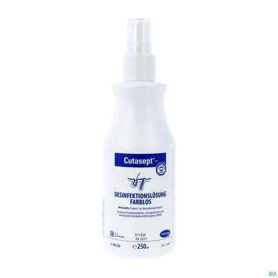 Sie sehen eine Packung CUTASEPT DESINFEKT.FARBLOS, 250 Milliliter, Produktbild: 02 CUTASEPT DESINFEKT.FARBLOS, 250 Milliliter, A-Nr.: 0225118 - 02