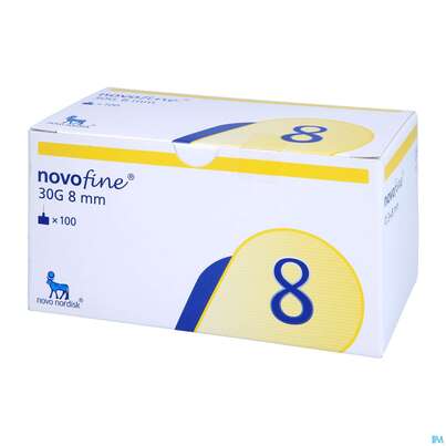 Sie sehen eine Packung Injektionsspritzen U.zubeh. Insulin Novofine Pen-nadeln 31g 0,30x 8mm L5 36 100st, Produktbild: 05 Injektionsspritzen U.zubeh. Insulin Novofine Pen-nadeln 31g 0,30x 8mm L5 36 100st, A-Nr.: 2699582 - 05