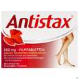 Sie sehen eine Packung Antistax® 360 mg Filmtabletten, 60 Stück, Produktbild: 01 Antistax® 360 mg Filmtabletten, 60 Stück, A-Nr.: 3520421 - 01