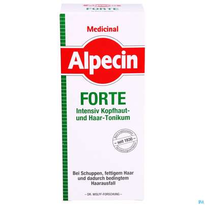 Sie sehen eine Packung Alpecin Medizinal Forte Intensiv Kopfhaut- und Haartonikum 200ml, 200 Milliliter, Produktbild: 01 Alpecin Medizinal Forte Intensiv Kopfhaut- und Haartonikum 200ml, 200 Milliliter, A-Nr.: 5001636 - 01