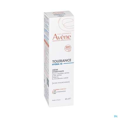 Sie sehen eine Packung Avene Tolerance/hydra-10 Creme 40ml, Produktbild: 03 Avene Tolerance/hydra-10 Creme 40ml, A-Nr.: 5675702 - 03