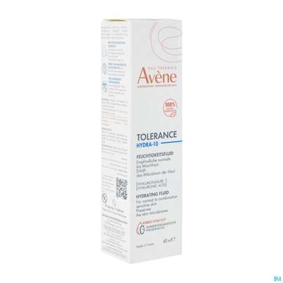 Sie sehen eine Packung Avene Tolerance/hydra-10 Fluid 40ml, Produktbild: 04 Avene Tolerance/hydra-10 Fluid 40ml, A-Nr.: 5675659 - 04
