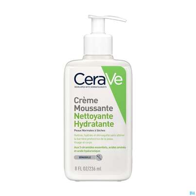 Sie sehen eine Packung CeraVe Creme-zu-Schaum Reinigung, 236 Milliliter, Produktbild: 02 CeraVe Creme-zu-Schaum Reinigung, 236 Milliliter, A-Nr.: 5381969 - 02