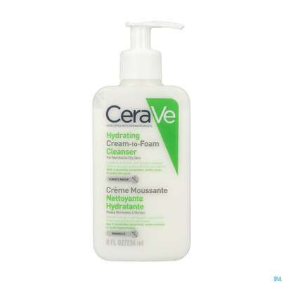 Sie sehen eine Packung CeraVe Creme-zu-Schaum Reinigung, 236 Milliliter, Produktbild: 05 CeraVe Creme-zu-Schaum Reinigung, 236 Milliliter, A-Nr.: 5381969 - 05