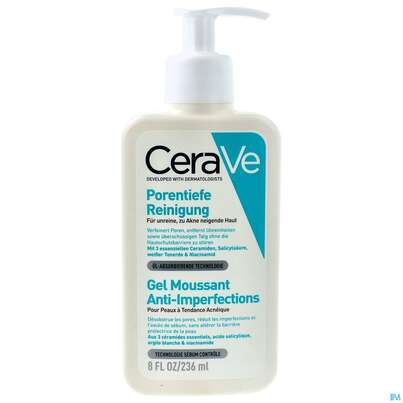 Sie sehen eine Packung CeraVe Porentiefe Reinigung, 236 Milliliter, Produktbild: 01 CeraVe Porentiefe Reinigung, 236 Milliliter, A-Nr.: 5672945 - 01
