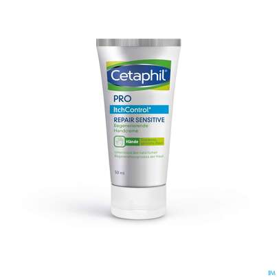 Sie sehen eine Packung Cetaphil Pro ItchControl Repair Sensitive Handcreme, 50 Milliliter, Produktbild: 06 Cetaphil Pro ItchControl Repair Sensitive Handcreme, 50 Milliliter, A-Nr.: 4778788 - 06