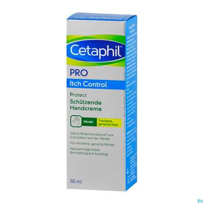 Sie sehen eine Packung Cetaphil Pro ItchControl Protect Handcreme, 50 Milliliter, Produktbild: 02 Cetaphil Pro ItchControl Protect Handcreme, 50 Milliliter, A-Nr.: 4778771 - 02