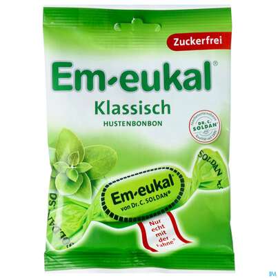 Sie sehen eine Packung EM-EUKAL BONB ZFR KLASSISCH, 75 Gramm, Produktbild: 01 EM-EUKAL BONB ZFR KLASSISCH, 75 Gramm, A-Nr.: 1215429 - 01