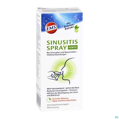 Sie sehen eine Packung EMS NA-SPRAY SINUSITIS FTE, 15 Milliliter, Produktbild: 02 EMS NA-SPRAY SINUSITIS FTE, 15 Milliliter, A-Nr.: 4535850 - 02
