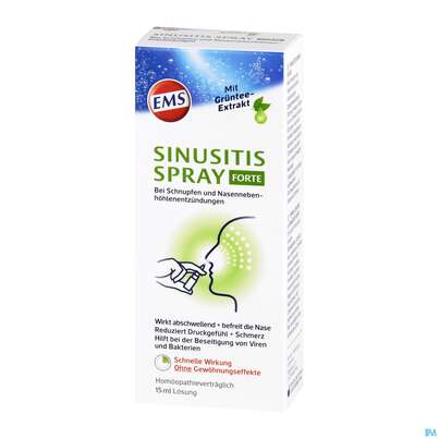 Sie sehen eine Packung EMS NA-SPRAY SINUSITIS FTE, 15 Milliliter, Produktbild: 03 EMS NA-SPRAY SINUSITIS FTE, 15 Milliliter, A-Nr.: 4535850 - 03