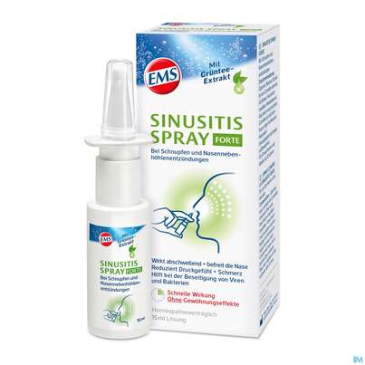 Sie sehen eine Packung EMS NA-SPRAY SINUSITIS FTE, 15 Milliliter, Produktbild: 04 EMS NA-SPRAY SINUSITIS FTE, 15 Milliliter, A-Nr.: 4535850 - 04