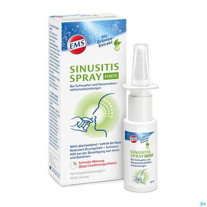 Sie sehen eine Packung EMS NA-SPRAY SINUSITIS FTE, 15 Milliliter, Produktbild: 05 EMS NA-SPRAY SINUSITIS FTE, 15 Milliliter, A-Nr.: 4535850 - 05