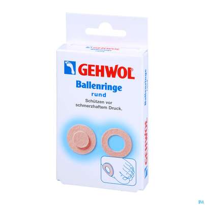 Sie sehen eine Packung Gehwol Ballenringe Rund Nr 64153 6st, Produktbild: 02 Gehwol Ballenringe Rund Nr 64153 6st, A-Nr.: 1022788 - 02