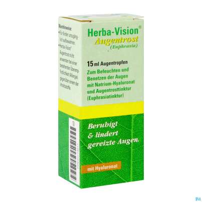 Sie sehen eine Packung Augentropfen Herba-vision Augentrost 15ml, Produktbild: 02 Augentropfen Herba-vision Augentrost 15ml, A-Nr.: 3829644 - 02