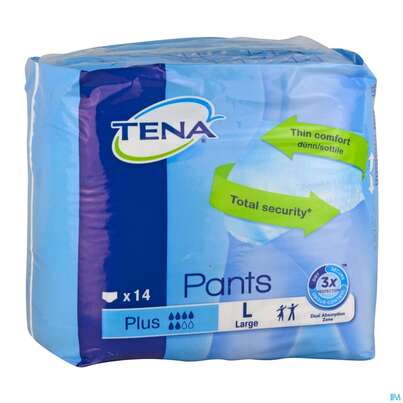 Sie sehen eine Packung Inkontinenz Tena Pants Plus L 791230 14st, Produktbild: 02 Inkontinenz Tena Pants Plus L 791230 14st, A-Nr.: 2394701 - 02