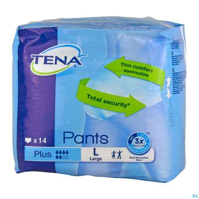Sie sehen eine Packung Inkontinenz Tena Pants Plus L 791230 14st, Produktbild: 03 Inkontinenz Tena Pants Plus L 791230 14st, A-Nr.: 2394701 - 03