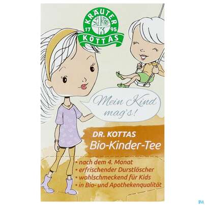 Sie sehen eine Packung Dr. Kottas Bio-Kinder-Tee, 20 Stück, Produktbild: 01 Dr. Kottas Bio-Kinder-Tee, 20 Stück, A-Nr.: 3886518 - 01