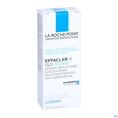 Sie sehen eine Packung La Roche-Posay Effaclar H Iso-Biome ausgleichende Feuchtigkeitspflege, 40 Milliliter, Produktbild: 03 La Roche-Posay Effaclar H Iso-Biome ausgleichende Feuchtigkeitspflege, 40 Milliliter, A-Nr.: 5593832 - 03
