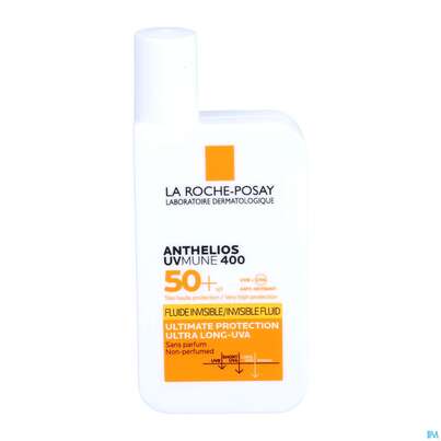 Sie sehen eine Packung La Roche-Posay Anthelios Invisible Fluid UVMune 400 LSF 50+, 50 Milliliter, Produktbild: 05 La Roche-Posay Anthelios Invisible Fluid UVMune 400 LSF 50+, 50 Milliliter, A-Nr.: 5572014 - 05