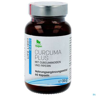 Sie sehen eine Packung Curcuma Kapseln Life Light 60st, Produktbild: 01 Curcuma Kapseln Life Light 60st, A-Nr.: 3874449 - 01