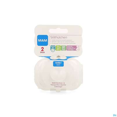 Sie sehen eine Packung Mam Care Stillhuetchen Small 2st, Produktbild: 02 Mam Care Stillhuetchen Small 2st, A-Nr.: 3754202 - 02