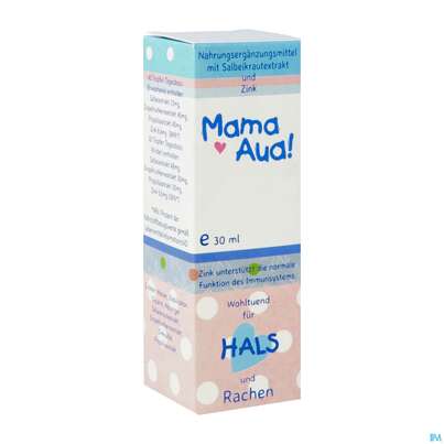Sie sehen eine Packung MAMA-AUA TR HALS, 30 Milliliter, Produktbild: 02 MAMA-AUA TR HALS, 30 Milliliter, A-Nr.: 3815458 - 02