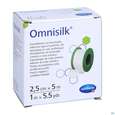 Sie sehen eine Packung Fixierpflaster Omnisilk 5mx 2,5cm 1st, Produktbild: 03 Fixierpflaster Omnisilk 5mx 2,5cm 1st, A-Nr.: 1566117 - 03