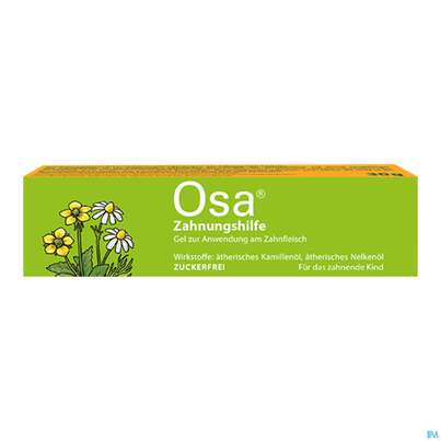 Sie sehen eine Packung OSA ZAHNUNGSHILFE GEL, 30 Gramm, Produktbild: 01 OSA ZAHNUNGSHILFE GEL, 30 Gramm, A-Nr.: 3915941 - 01