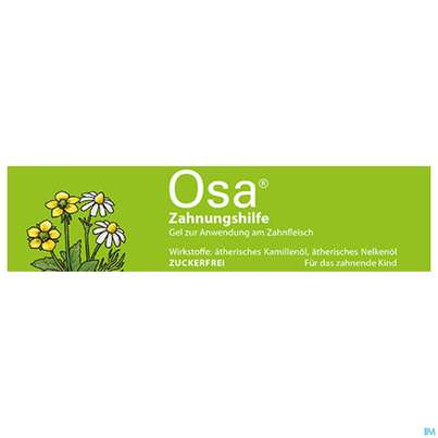 Sie sehen eine Packung OSA ZAHNUNGSHILFE GEL, 30 Gramm, Produktbild: 02 OSA ZAHNUNGSHILFE GEL, 30 Gramm, A-Nr.: 3915941 - 02