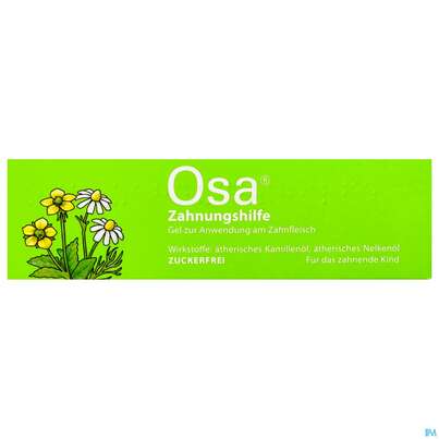 Sie sehen eine Packung OSA ZAHNUNGSHILFE GEL, 30 Gramm, Produktbild: 03 OSA ZAHNUNGSHILFE GEL, 30 Gramm, A-Nr.: 3915941 - 03