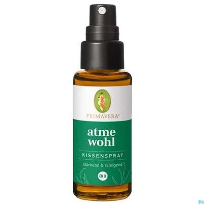 Sie sehen eine Packung Primavera Atmewohl Kissenspray Bio 30ml, Produktbild: 02 Primavera Atmewohl Kissenspray Bio 30ml, A-Nr.: 4761865 - 02