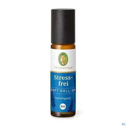 Sie sehen eine Packung Primavera Duft Roll-on Bio Stressfrei 10ml, Produktbild: 01 Primavera Duft Roll-on Bio Stressfrei 10ml, A-Nr.: 3161519 - 01