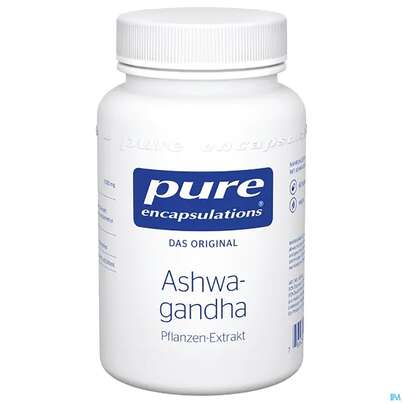 Sie sehen eine Packung Pure Encapsulations Ashwagandha , 60 Stück, Produktbild: 01 Pure Encapsulations Ashwagandha , 60 Stück, A-Nr.: 3741435 - 01