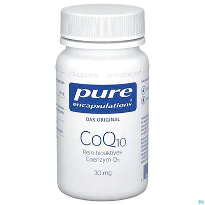 Sie sehen eine Packung Pure Encapsulations Coenzym Q10 30mg , 60 Stück, Produktbild: 01 Pure Encapsulations Coenzym Q10 30mg , 60 Stück, A-Nr.: 2304810 - 01