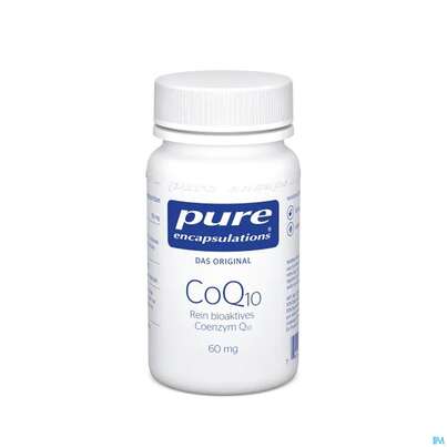 Sie sehen eine Packung Pure Encapsulations Coenzym Q10 60mg , 60 Stück, Produktbild: 01 Pure Encapsulations Coenzym Q10 60mg , 60 Stück, A-Nr.: 2365817 - 01