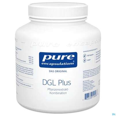 Sie sehen eine Packung Pure Encapsulations DGL Plus , 180 Stück, Produktbild: 02 Pure Encapsulations DGL Plus , 180 Stück, A-Nr.: 2292805 - 02